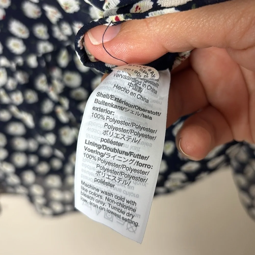 J. Crew Floral Print tiered midi dress size 00
